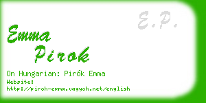 emma pirok business card