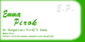 emma pirok business card